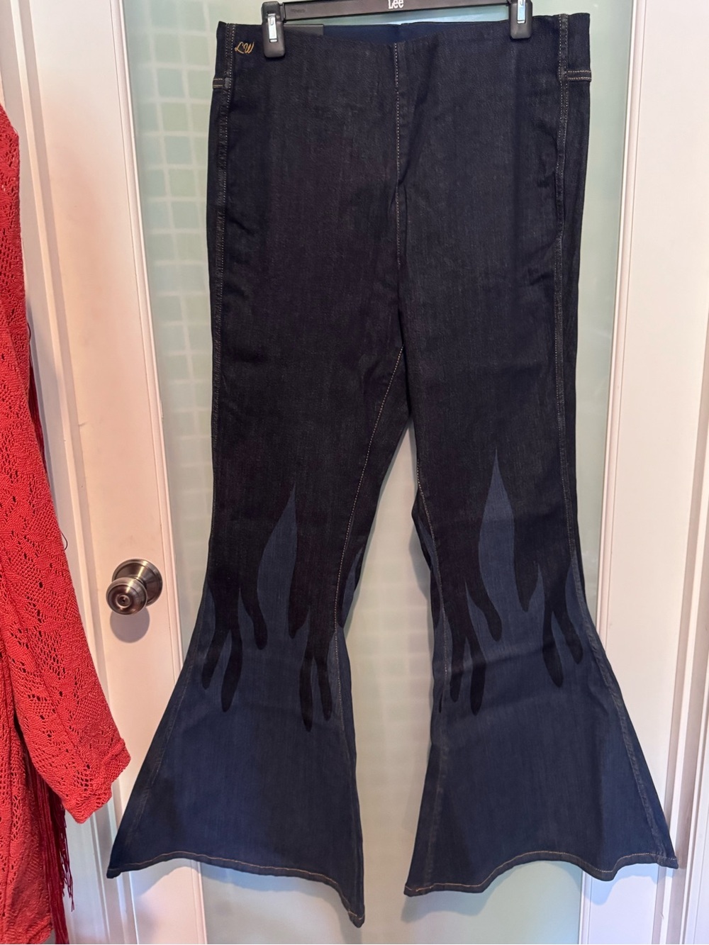 Wrangler x Lainey Wilson Denim Flare Jeans with Flames